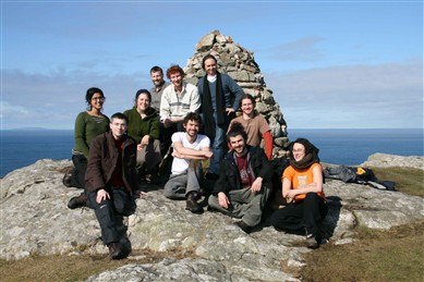 Students from the Centre for Human Ecology / Strathclyde University with Alastair McIntosh on a study visit to Iona, 2008 - courtesy of a press-ganged tourist